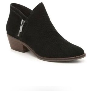 Lucky Brand Black Suede Ankle Boots
